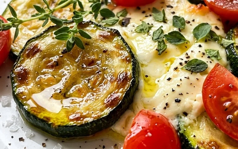 Courgettes feta au four