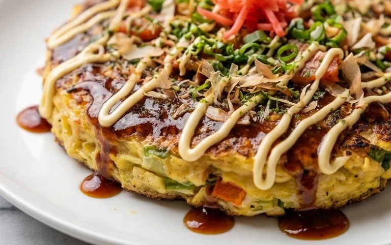 Okonomiyaki - Japanese Savoury Pancakes