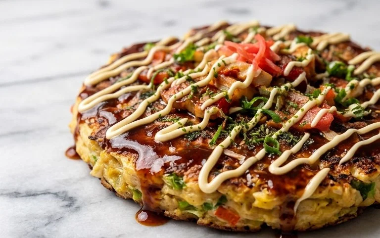 Okonomiyaki - Japanese Savoury Pancakes