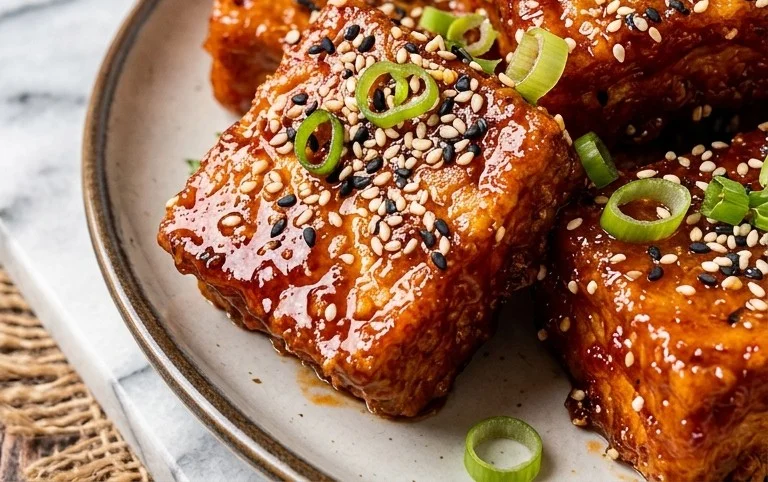 Crispy Gochujang Korean Tofu