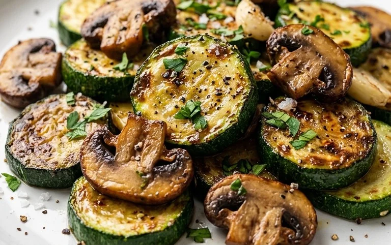 Skillet Zucchini and Mushrooms