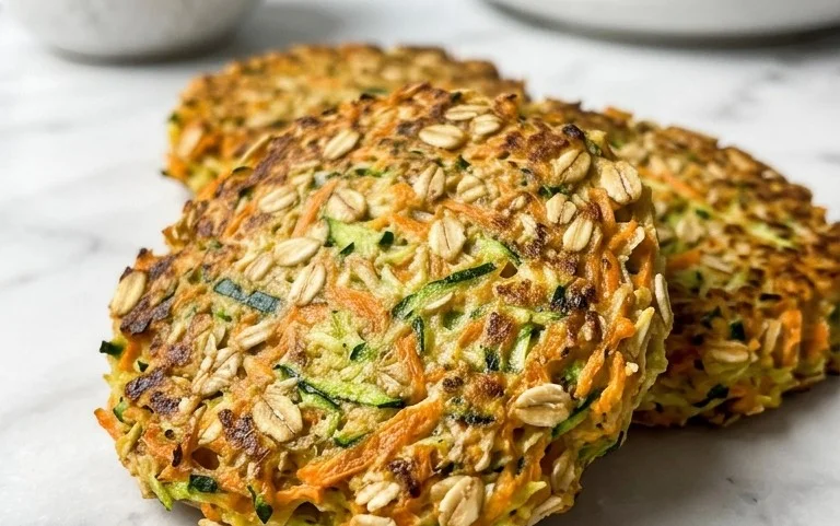 Zucchinipuffer mit Haferflocken und Möhren