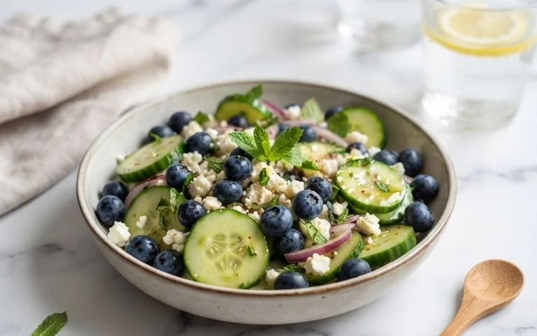 Cucumber Blueberry Salad