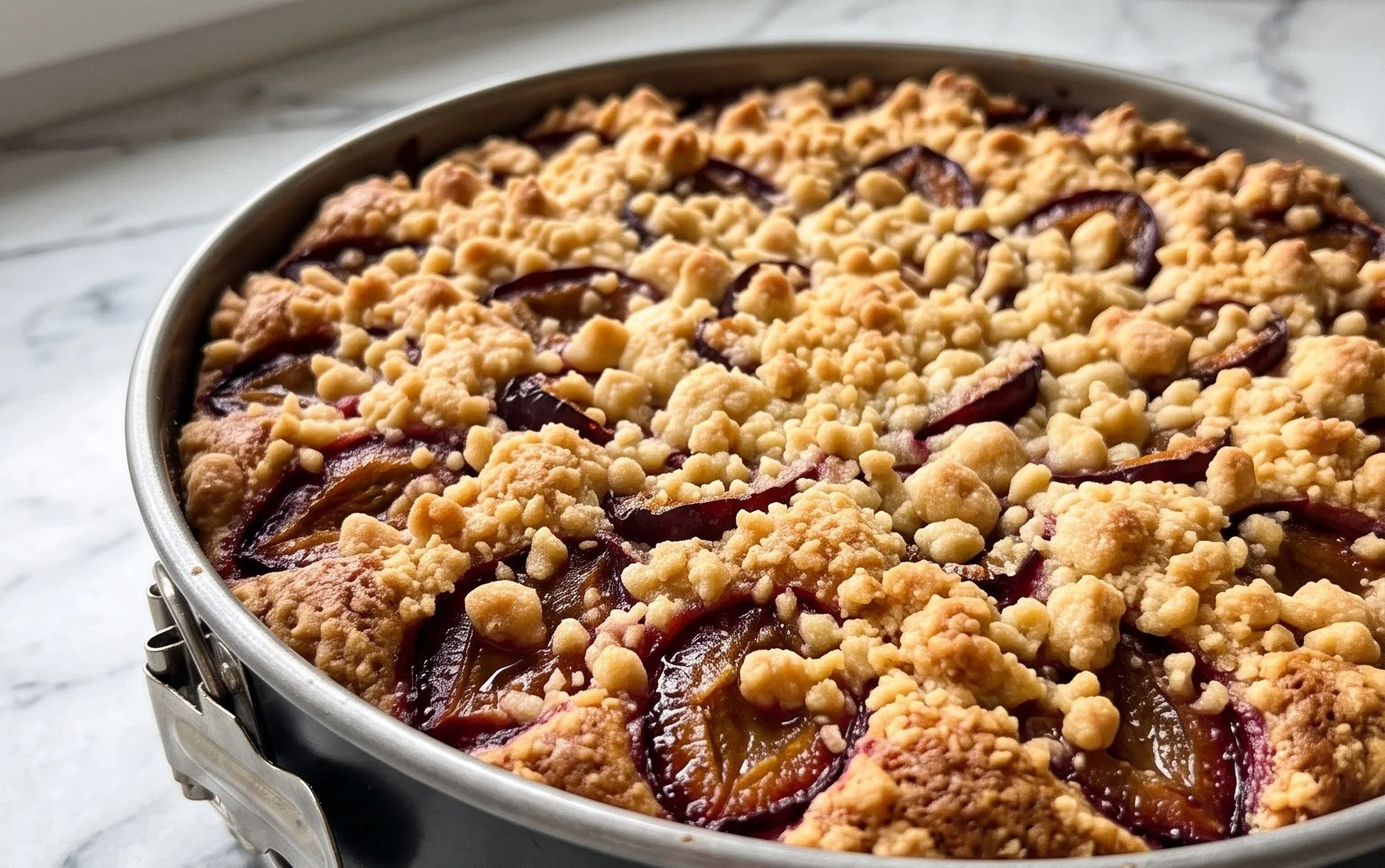 Pflaumenkuchen mit Streuseln aus der Springform Rezept