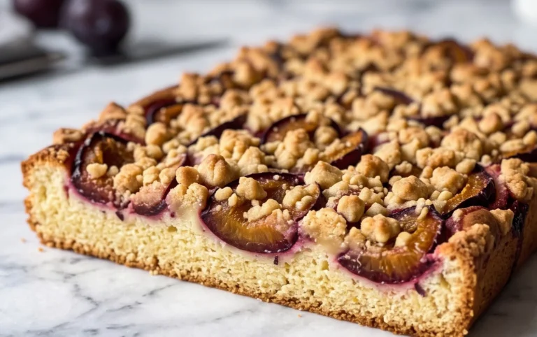 Pflaumenkuchen mit Streusel vom Blech (Quark-Öl-Teig)