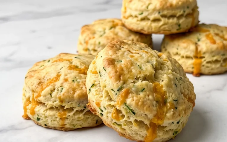 Soft and Tender Zucchini Cheddar Biscuits