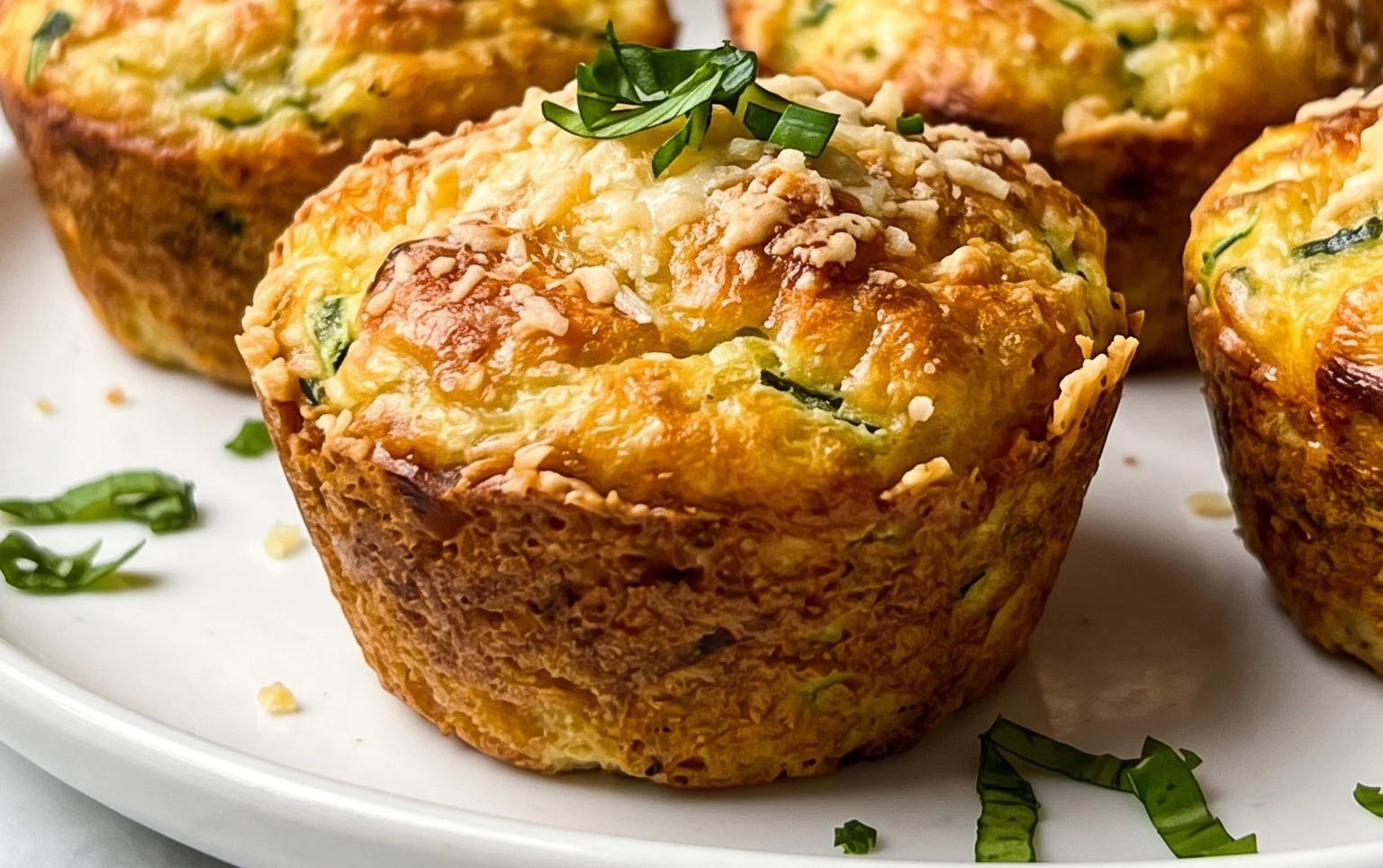 Crispy Parmesan Zucchini Potato Muffins
