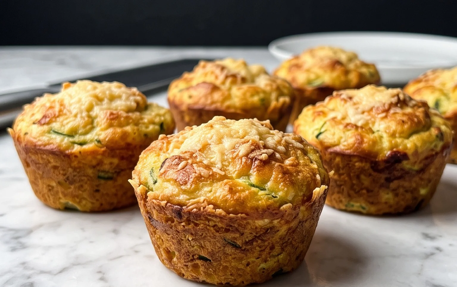 Crispy Parmesan Zucchini Potato Muffins