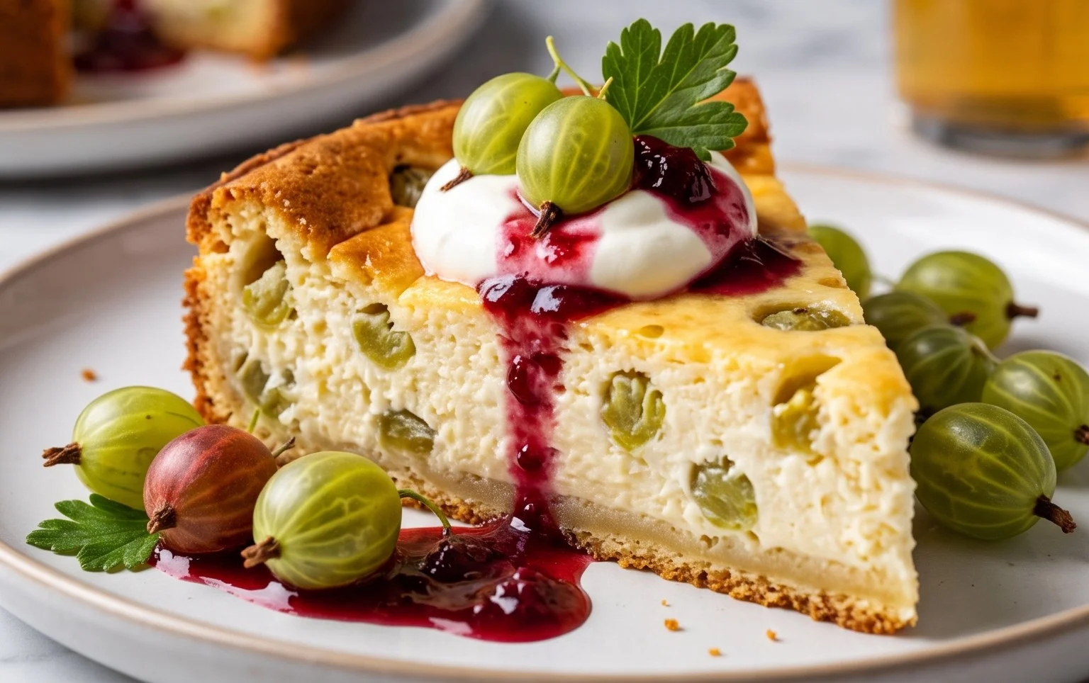 Stachelnon-alcoholic beerkuchen mit Quark und Schmand