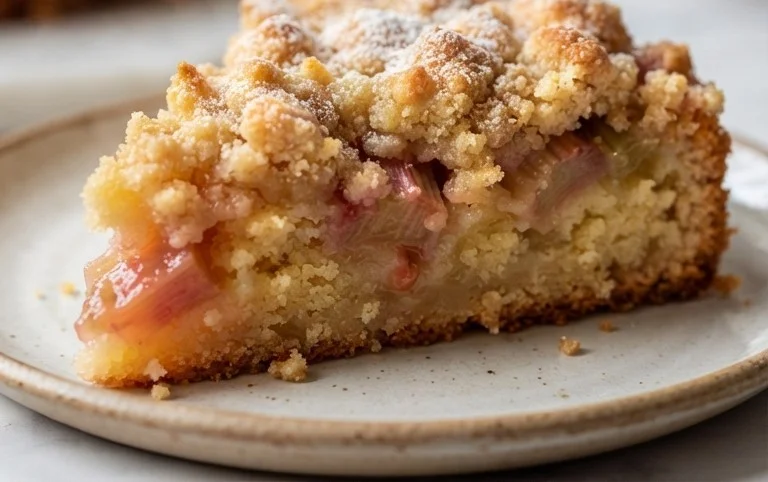 Rhabarberkuchen mit Streusel – Rezept für Eilige