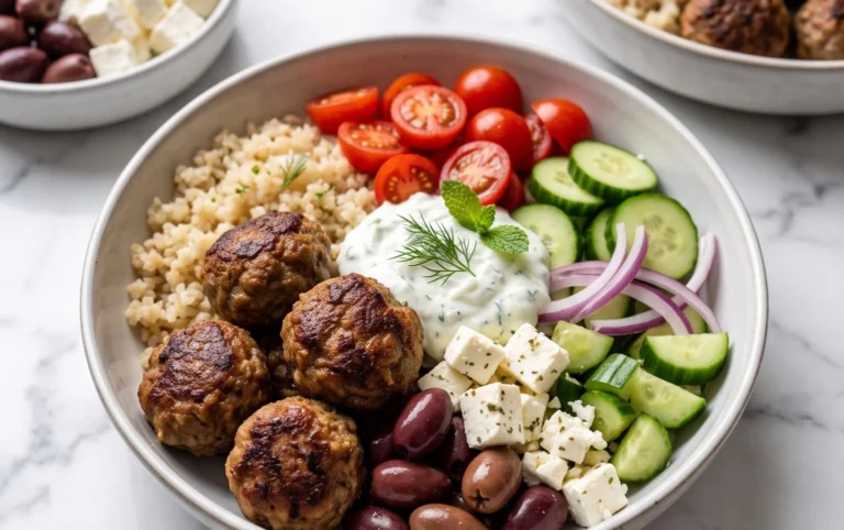 Greek Meatball Bowl Recipe