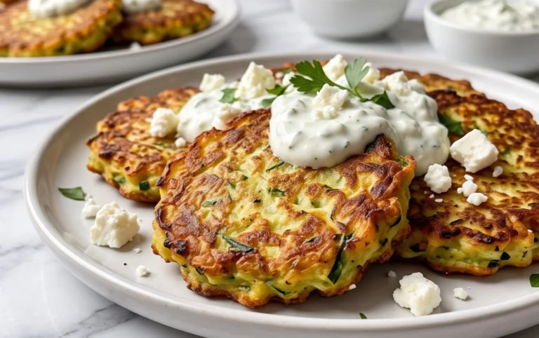 Zucchinipuffer mit Feta und Tzatziki: Das Unglaubliche Ultimative Rezept für 4 Portionen